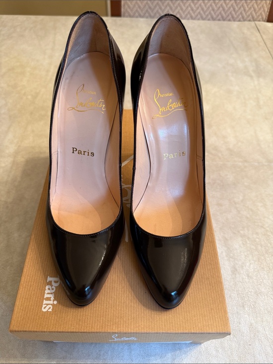 Christian Louboutin Shoes - Christian Louboutin Chocolate Brown Patent Pointed Toe Pumps - Classic Stiletto